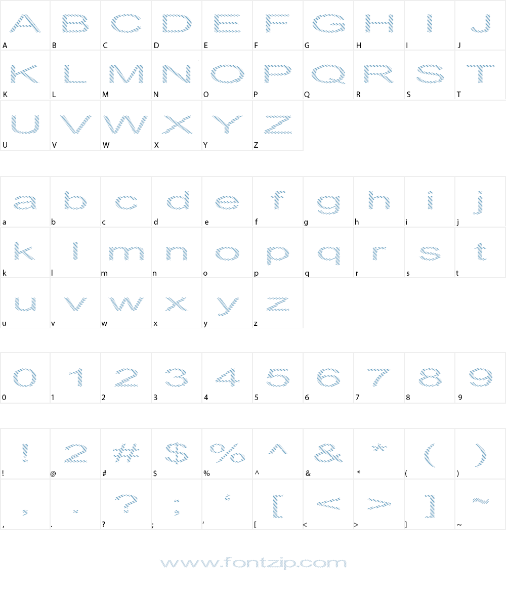 Inningham Spread Font Character